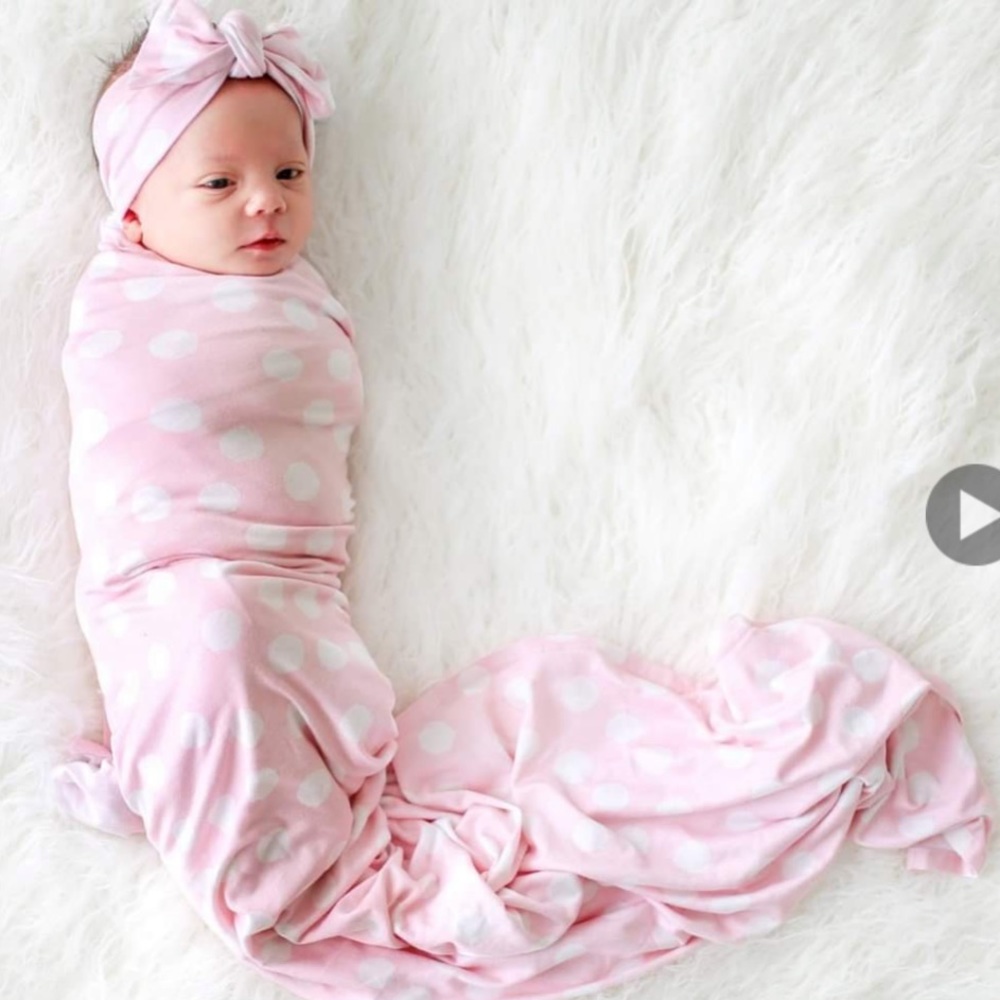 Posh Peanut Baby Girl Swaddle and Headband